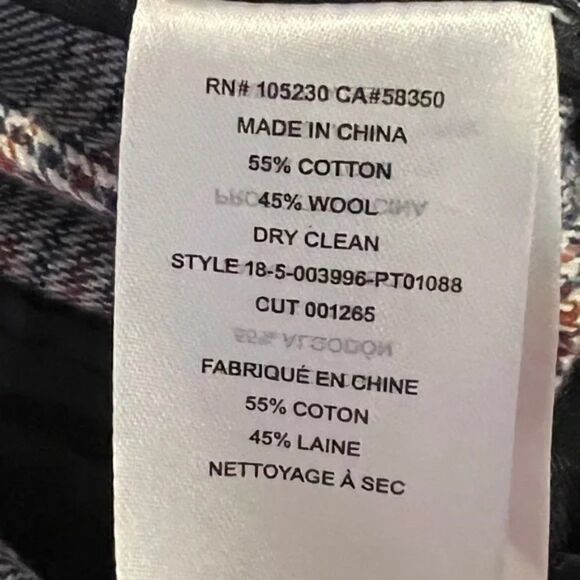 Equipment Women’s Tie Waist Plaid Wool Blend Trousers size 10 - Picture 3 of 5